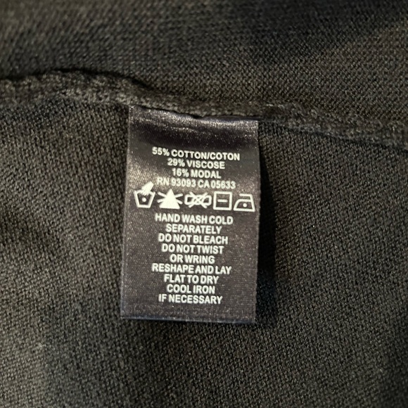 Nic & Zoe Cardigan Sweater Black with Tan Piping Size Large - Picture 6 of 6